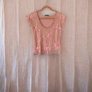 Vintage Angel Nina Sequence Pink Top, size 3